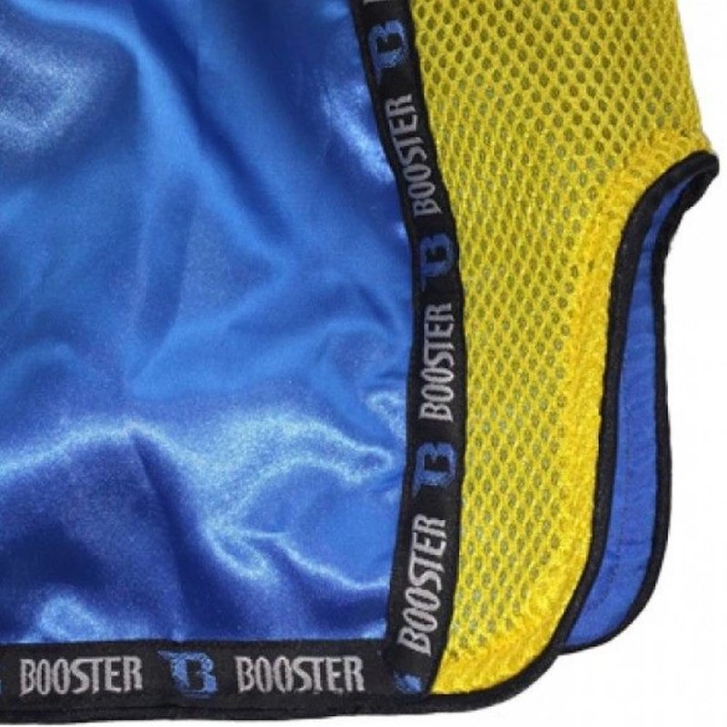 Booster Booster Muay Thai Shorts TBT Pro 4.20 Blau Gelb Kickbox Hose