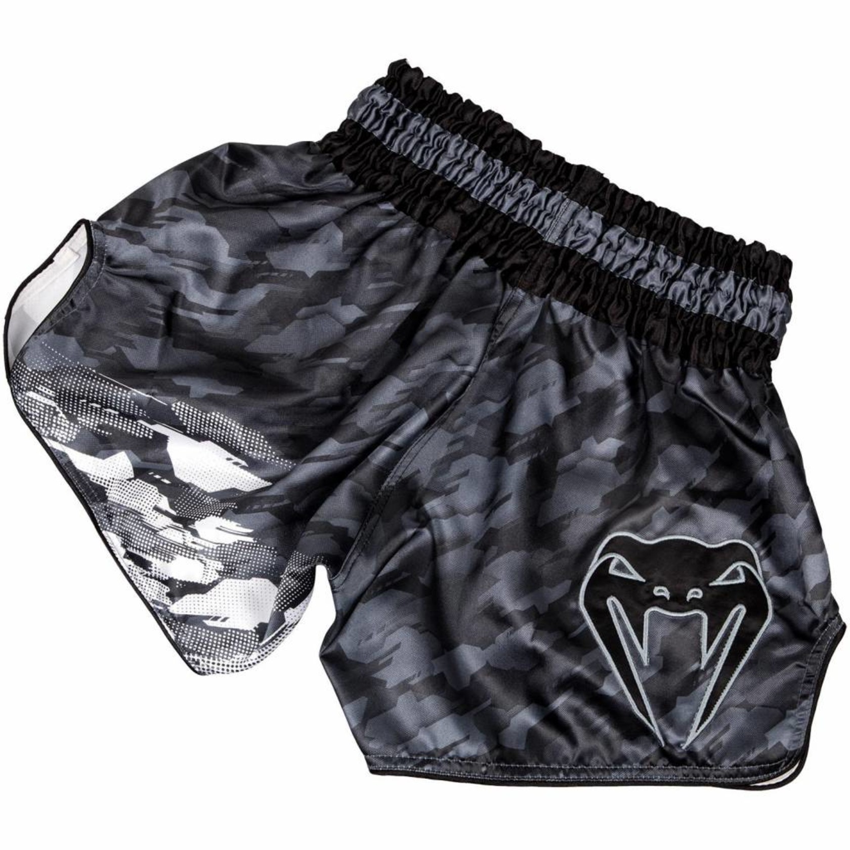 Venum Thaiboxing Shorts Tecmo Dark Grey Muay Thai Shop Online FIGHTWEAR SHOP EUROPE
