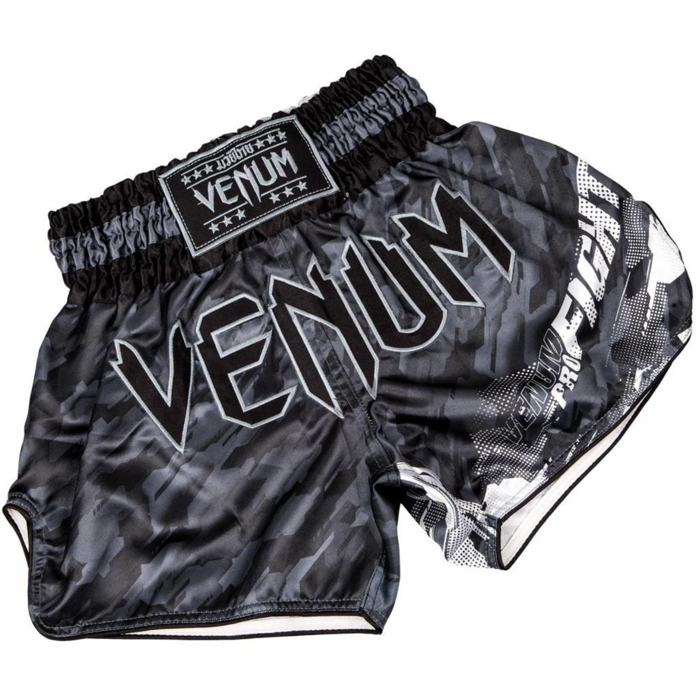 Venum Thaiboxing Shorts Tecmo Dark Grey Muay Thai Shop Online FIGHTWEAR SHOP EUROPE