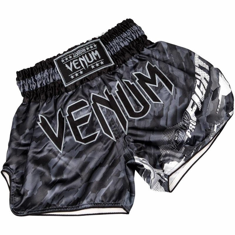 Venum Venum Thaiboks Broekjes Tecmo Dark Grey Venum Kleding