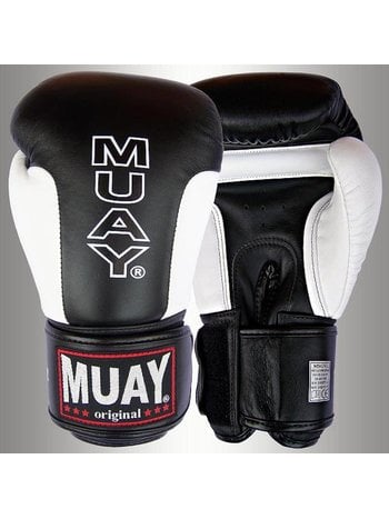 MUAY® MUAY® Premium Leather Boxing Gloves Black White