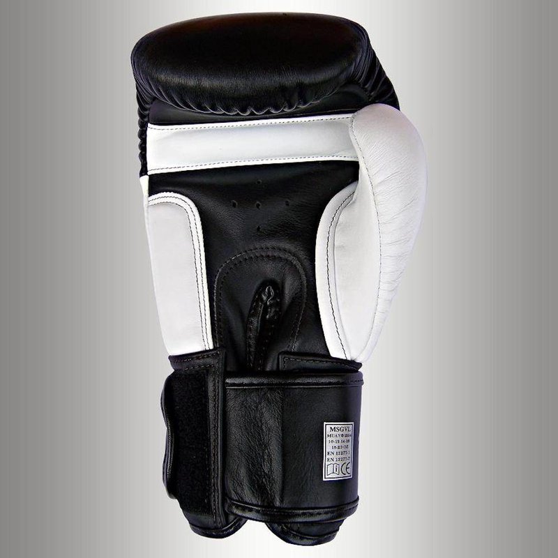 MUAY® MUAY® Premium Boxhandschuhe aus Leder Schwarz Weiß