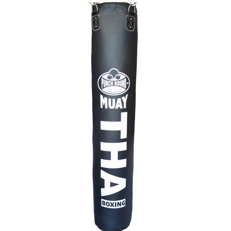 PunchR™  Punch Round ™ Punching bag Vinyl 180x35 filled incl Necklace Black White