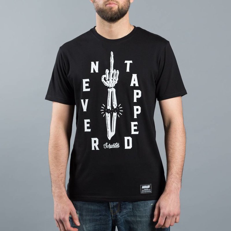 Scramble SCRAMBLE never Tapped BJJ T-shirts Schwarz BJJ Fightwear