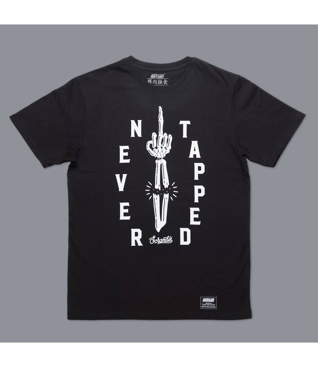 SCRAMBLE Never Tapped BJJ T Shirts Black