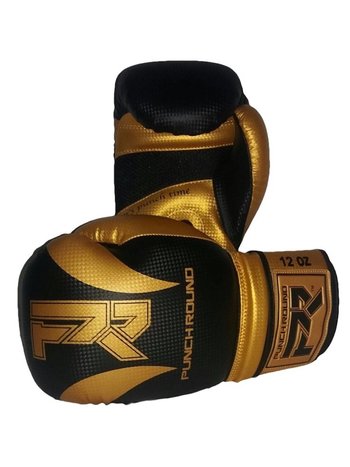PunchR™  Punch Round Bokshandschoenen SLAM Mat Carbon Zwart Goud
