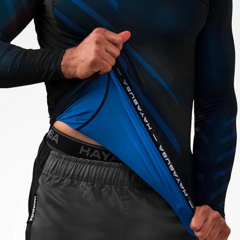 Hayabusa Hayabusa Odor Resist Rash Guard L/S Blauw MMA Shop