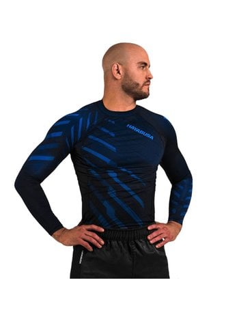 Hayabusa Hayabusa Odor Resist Rash Guard L/S Blauw MMA Shop