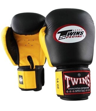 Twins Special Twins Special BGVL3 Leder Boxhandschuhe Schwarz Gelb