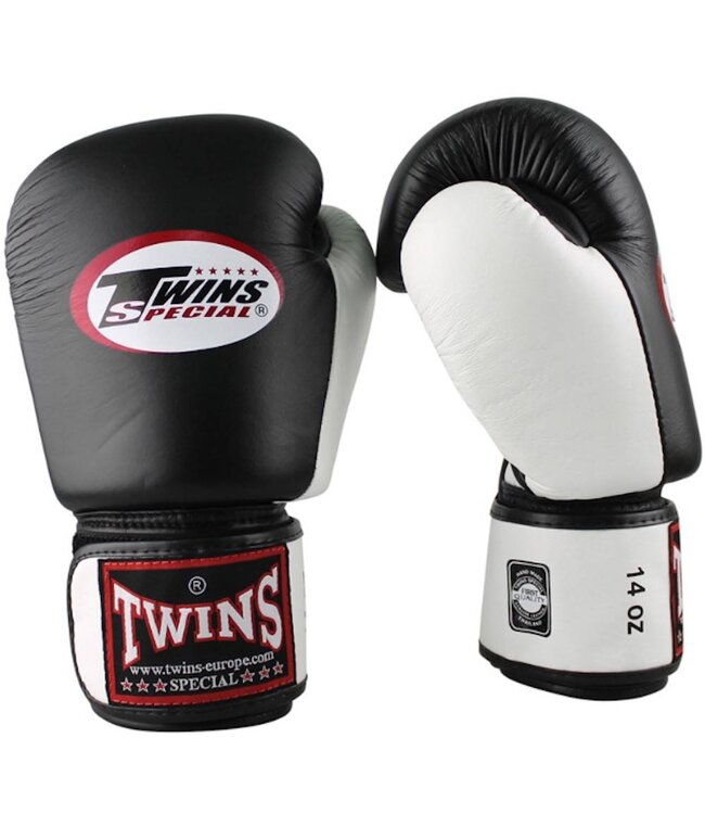 Twins Special BGVL3 Leather Boxing Gloves Black/White – Muay Thai & Kickboxing