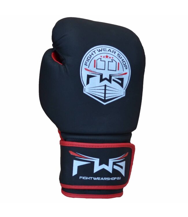FWS Boxhandschuhe Dull MF Kunstleder Schwarz Rot
