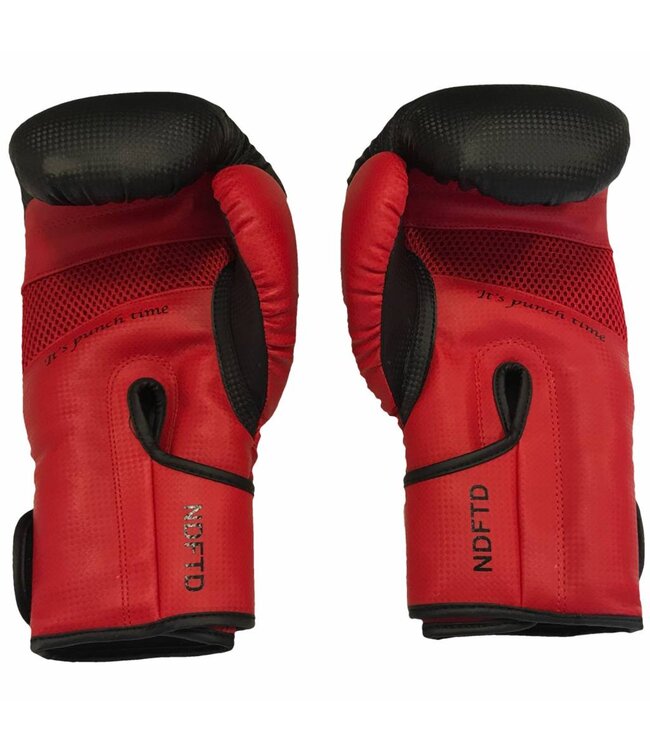 Punch Round LOG Boxhandschuhe Matt Carbon Schwarz Rot