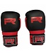 Punch Round Bokshandschoenen "LOGO" Mat Carbon Zwart Rood