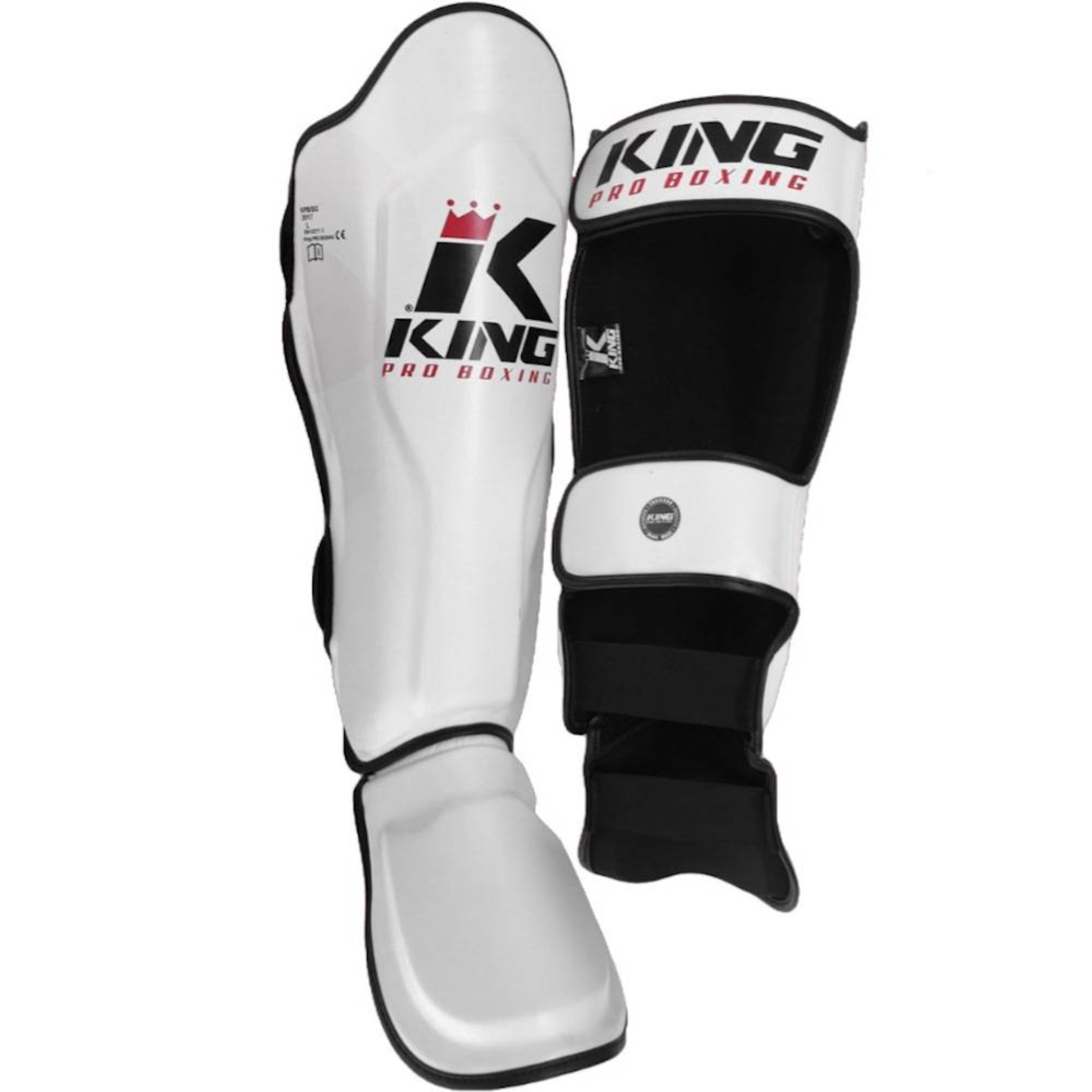 Kickboxing Shinguards King Pro Boxing KPB/SG3 White FIGHTWEAR SHOP