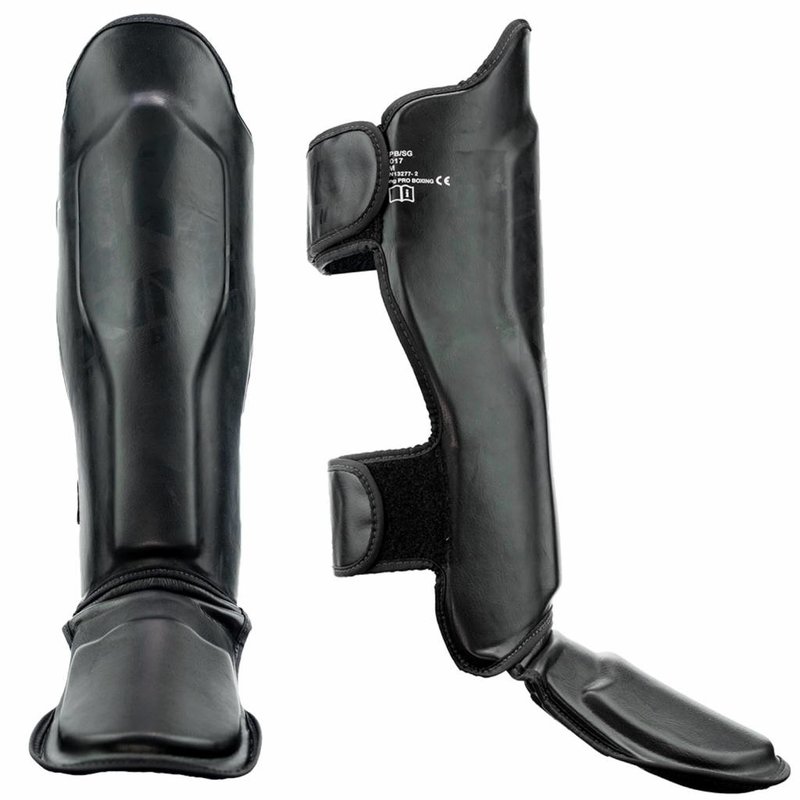 King Pro Boxing King Pro Boxing KPB/SG 2 Kickboxing Shinguards Black/Black