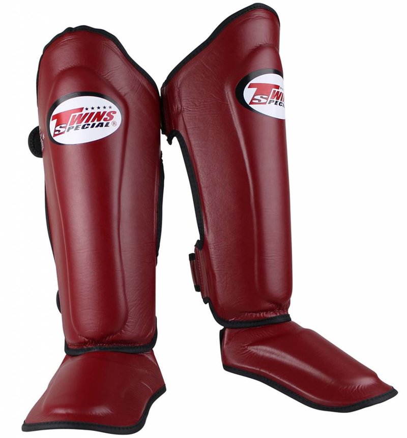 Twins Special Twins Kickboks Scheenbeschermers SGL 7 Wijn Rood Muay Thai Gear