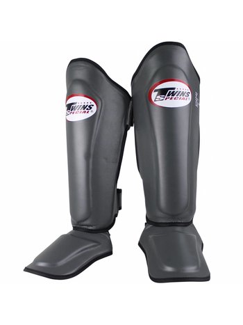 Twins Special Twins Kickboxing Shinguards SGL 7 Grey Fight Gear
