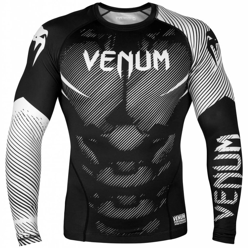 Venum Venum Rashguard NOGI 2.0 L/S Zwart Wit Venum Shop NL