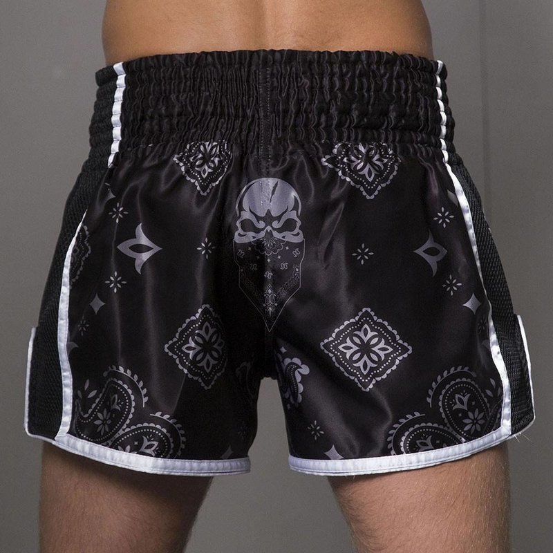 Pride or Die Pride or Die Muay Thai Shorts RISE Black White