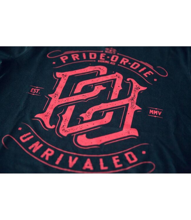 PRiDE or DiE T Shirt Unrivaled Black Red