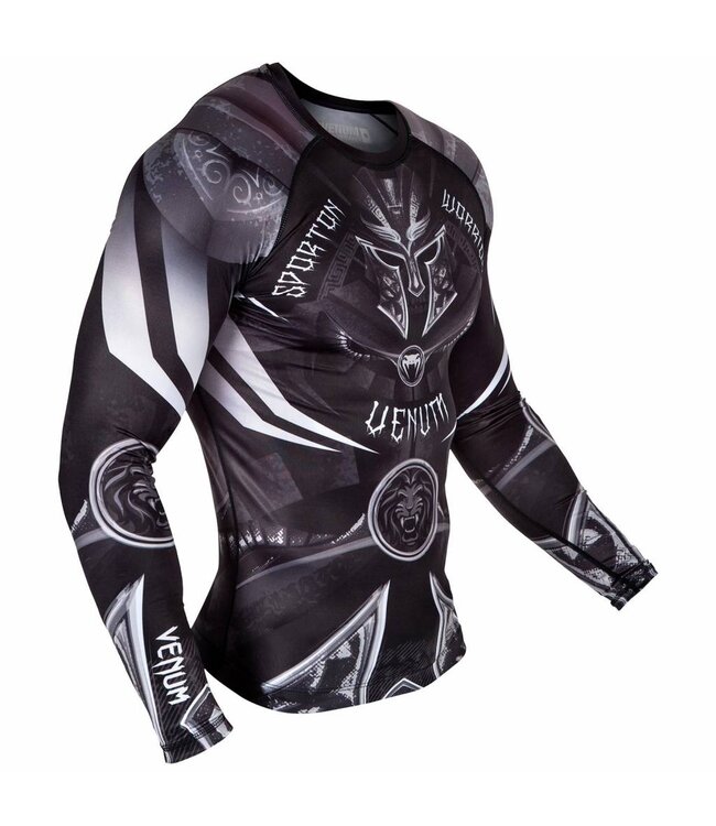 Venum Venum Kleidung Gladiator 3.0 Rashguard L/S Schwarz Weiss