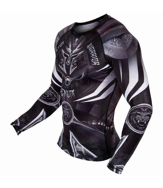 Venum Gladiator 3.0 Rashguard L/S Schwarz Weiss
