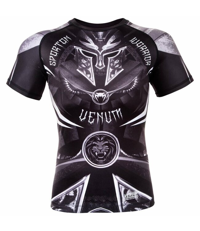 Venum Venum Kleidung Gladiator 3.0 Rash Guard S/S Schwarz Weiss