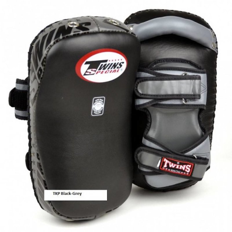 Twins Special Twins Thai Pads Curved Kick Pads TKP 8 Black Grey