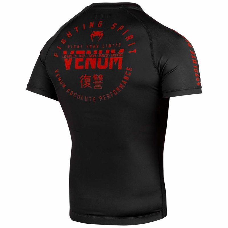 Venum Venum SIGNATURE Rashguard K/A Schwarz Rot