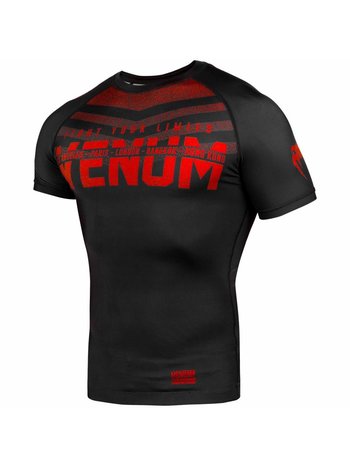 Venum Venum SIGNATURE Rashguard K/A Schwarz Rot