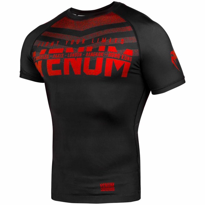 Venum Venum SIGNATURE Rashguard S/S Black Red