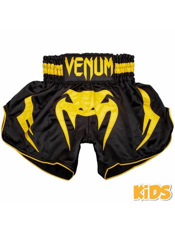 Venum Venum BANGKOK INFERNO Kids Muay Thai Short Black Yellow