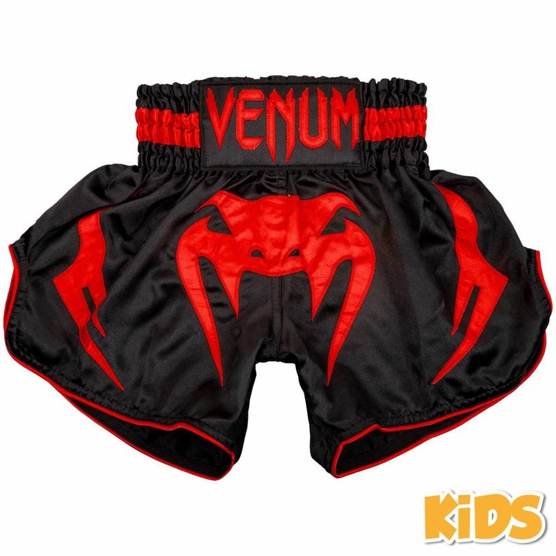 Venum Venum BANGKOK INFERNO Kids Muay Thai Short Black Red