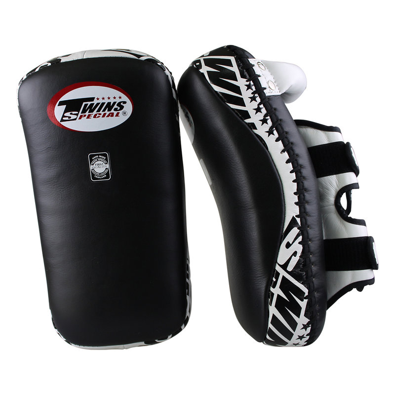 Twins Special Twins Curved Arm Pads Kick Pads TKP 6 Leather Black White