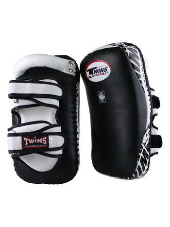 Twins Special Twins Curved Arm Pads Kick Pads TKP 6 Leather Black White