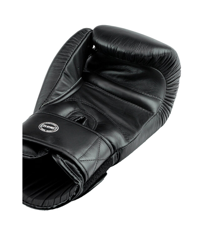 King Pro Boxing Black on Black Boxing Gloves KPB/BG 8 Leather