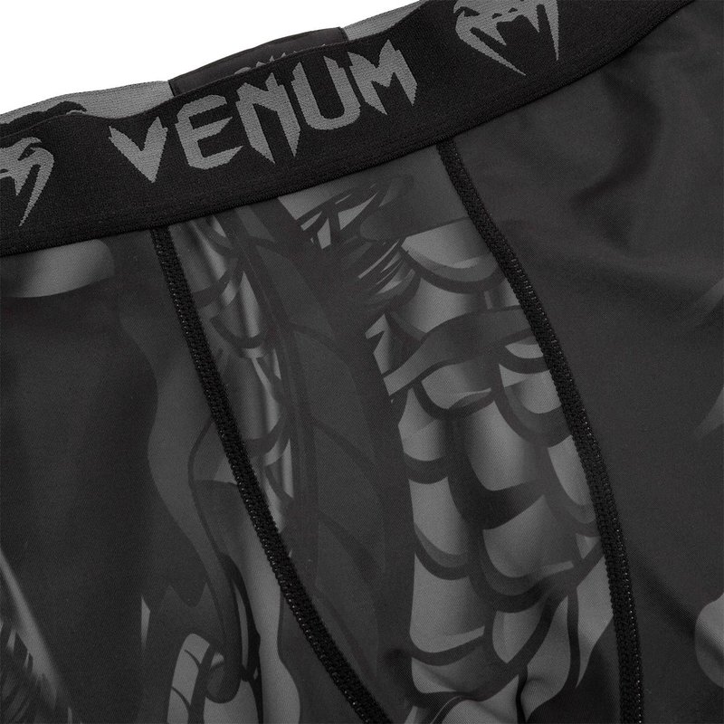 Venum Dragon's Flight Compression Pants Black Black - FIGHTWEAR SHOP EUROPE