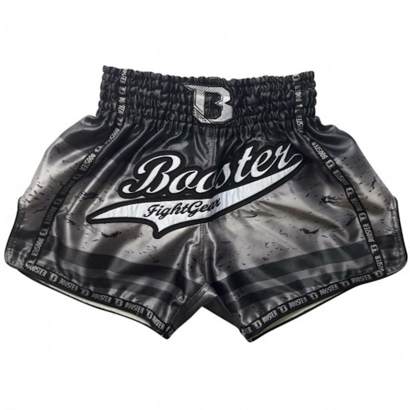 Booster Booster Muay Thai Kickboxing Shorts TBT Chaos 4 Black Silver