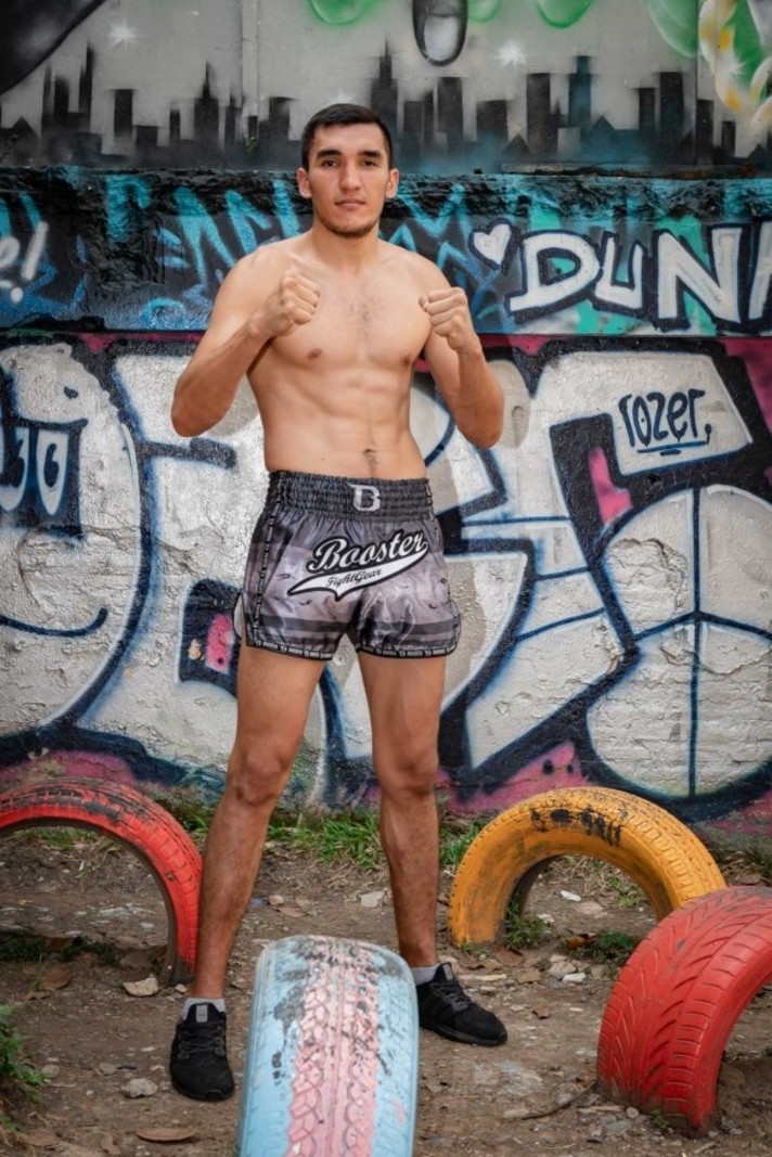 Booster Booster Muay Thai Kickboxen Shorts TBT Chaos 4 Schwarz Silber