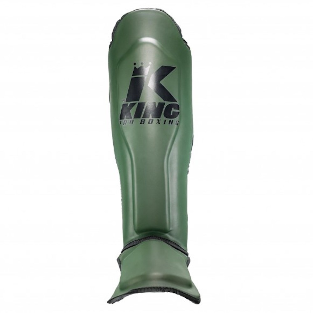 King Pro Boxing Shinguards KPB/ SG4 Khaki Green FIGHTWEAR SHOP EUROPE