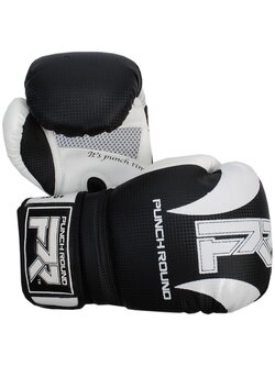PunchR™  Punch Round Boxhandschuhe SLAM Matt Carbon Schwarz Weiß