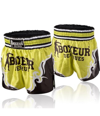 Boxeur Kickboxen Muay Thai Shorts Tribal Symbols Gelb