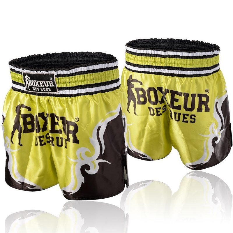 XL Yellow Boxeur DES RUES MEN'S SHORTS BXT-1619 kick/thai shorts 