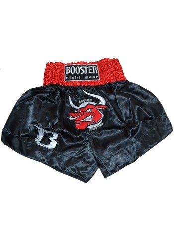 short kick boxing rouge logo noir et blanc - Matos2boxe