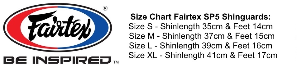 Fairtex Shin Guards Size Chart