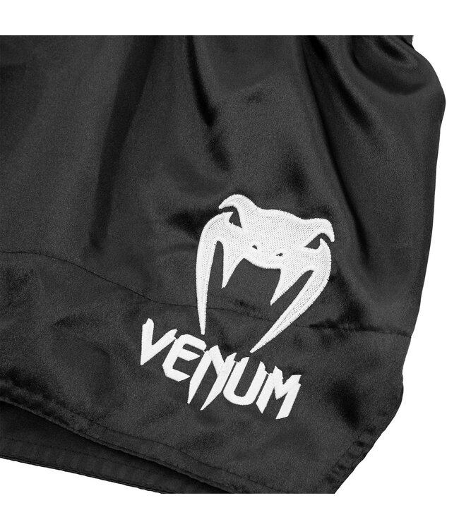 Venum Classic Muay Thai Kickboxing Shorts Black White