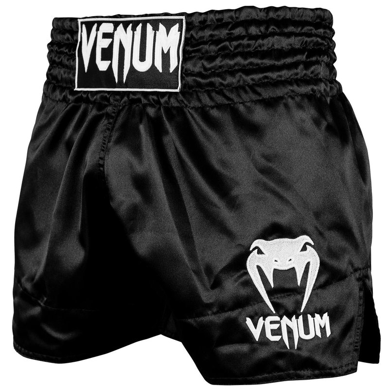 Venum Venum Classic Muay Thai Kickboxing Shorts Black White