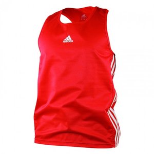 red and white adidas top