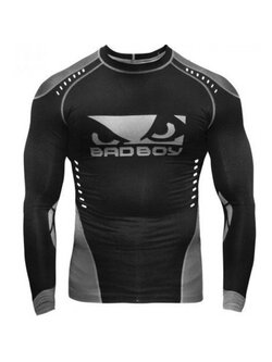 Bad Boy Bad Boy Sphere Compressie Top Rash Guard L/S Zwart Grijs