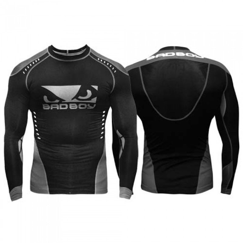 Bad Boy Bad Boy Sphere Compressie Top Rash Guard L/S Zwart Grijs